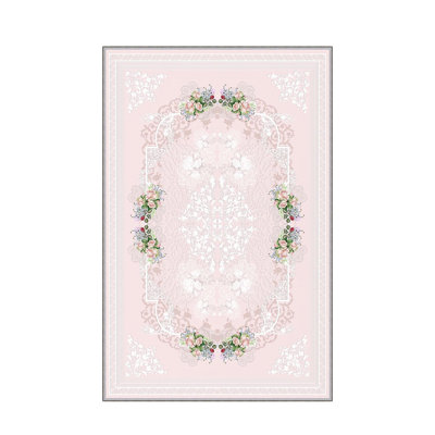 Dominy Flatweave White/Pink/Green Rug