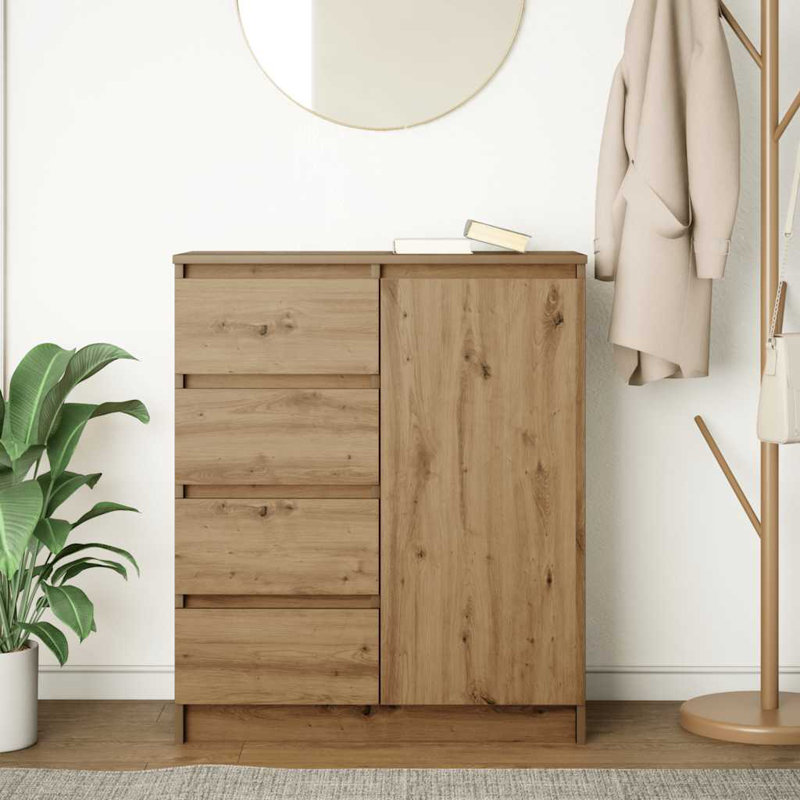 Sideboard With Drawers 71X35x84 Cm Engineered Wood, Artisan Oak