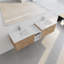 Meuble-lavabo 72 po à fermeture en douceur avec lavabo, petites tablettes de rangement, armoire combinée 30 po et 12 po (emballage KD)