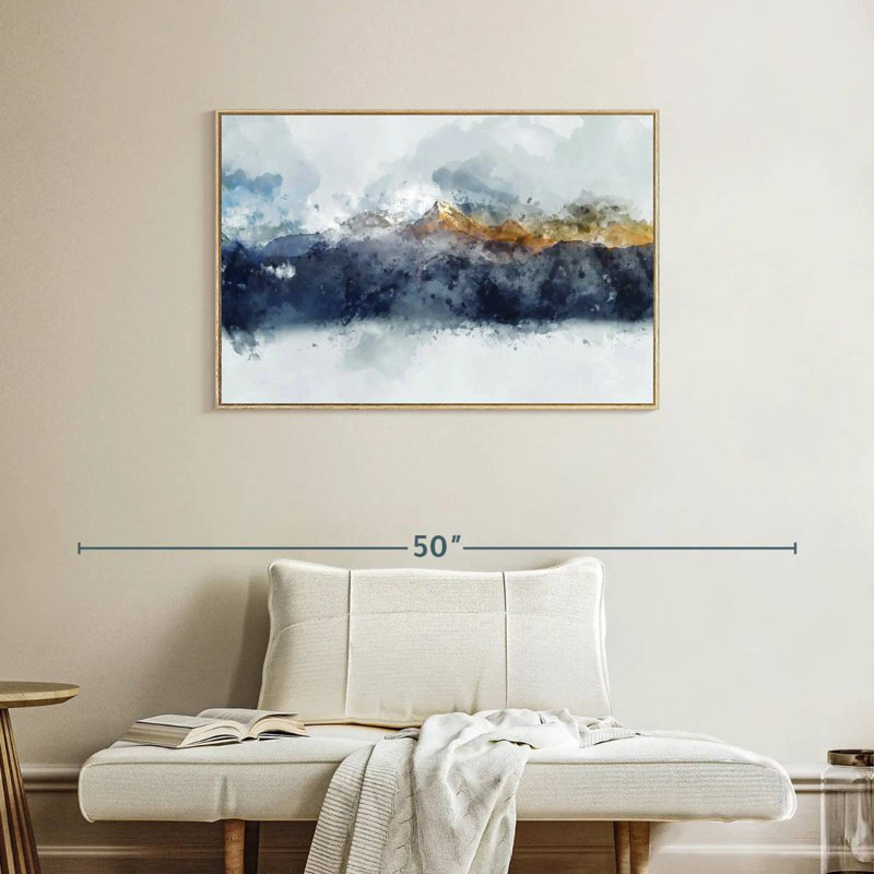 Bolan Mountain Range, Floating Frame Natural Wood, 37" X 25"