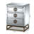 Kolay Laken Contemporary Glam and Luxe Mirrored and Antique  3-Drawer End Table