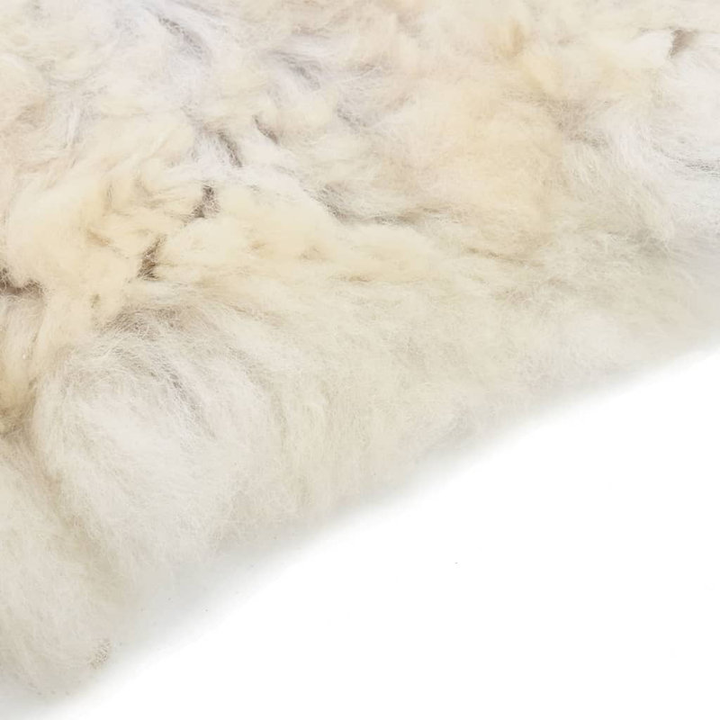 Elva Handmade Shag Sheepskin Cream Rug (60-70)x(90-100) cm