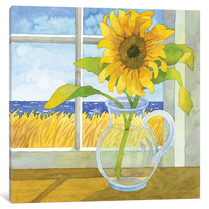 Sunflower In The Window by Robin Wethe Altman - Wrapped Canvas Giclee Art Print, 45.72 cm H x 45.72 cm W x 1.91 cm D