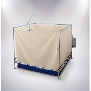 46'' W 44'' H Semi-Frameless Rectangle Reversible Shower Enclosure