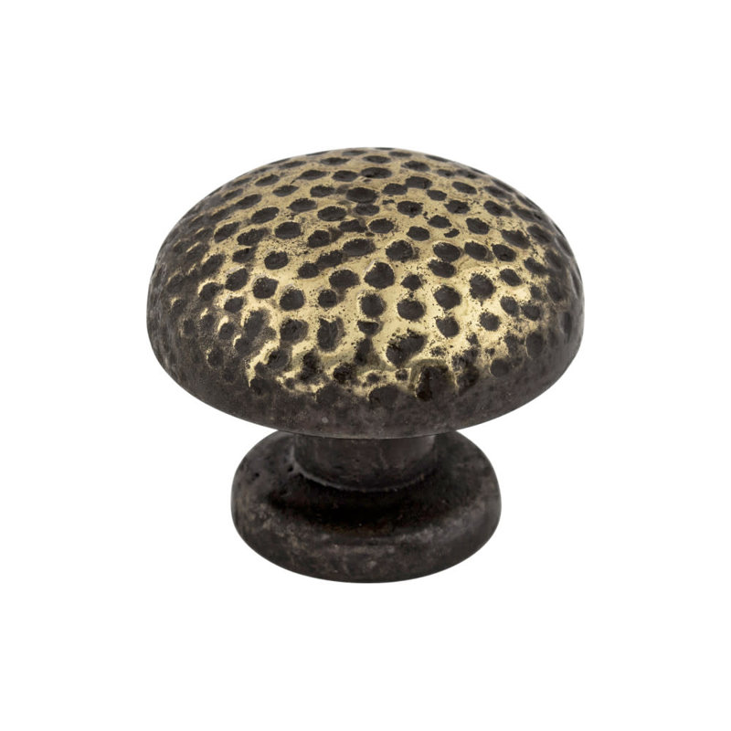 Britannia Round Knob, Dark Antique Brass, 1 1/4" Knob Diameter