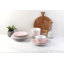 Ensemble de vaisselle 12 pièces pour 4 personnes 222 Fifth Genevieve Pink Porcelain - motif floral, assiettes et bols en céramique