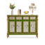 Banc de rangement vert en bois manufacturé