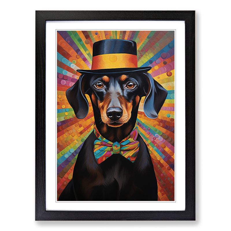 Single Picture Frame Print on Wood, Black Framed, 34cm H x 25cm W