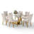 Kazandra 6 - Person Pedestal Dining Set-661538243-661538295-661538288