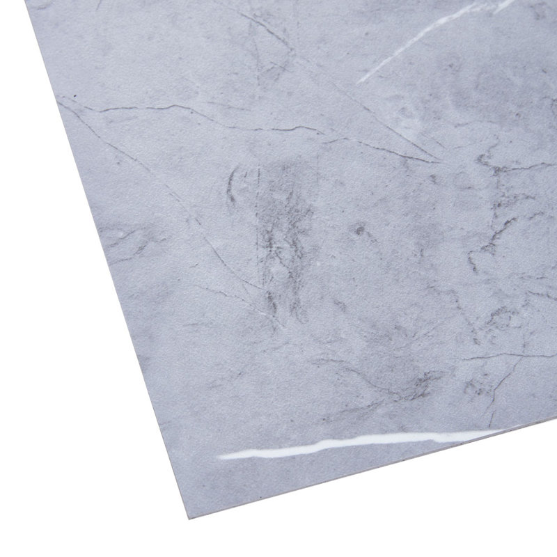 14Pcs 60x60cm Realistic Stone Texture Self Adhesive PVC Flooring, Blue Grey