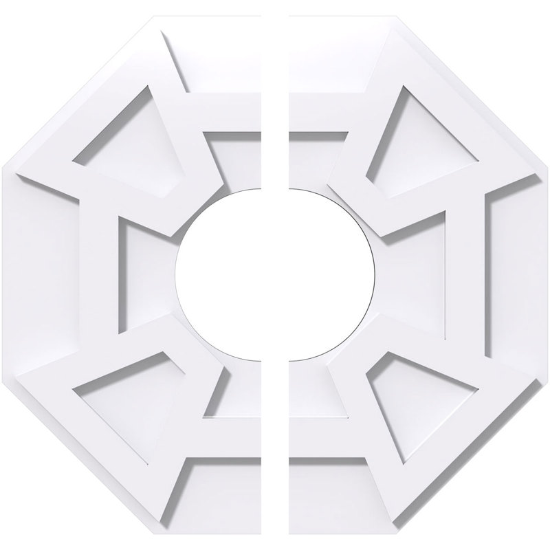 Médaillon de plafond contemporain en PVC de qualité architecturale de 34 po x P 6 po x P 11 3/4 po x P 1 po Logan