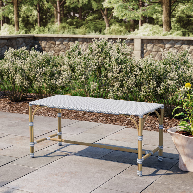  Aluminum Picnic Bench, Blue