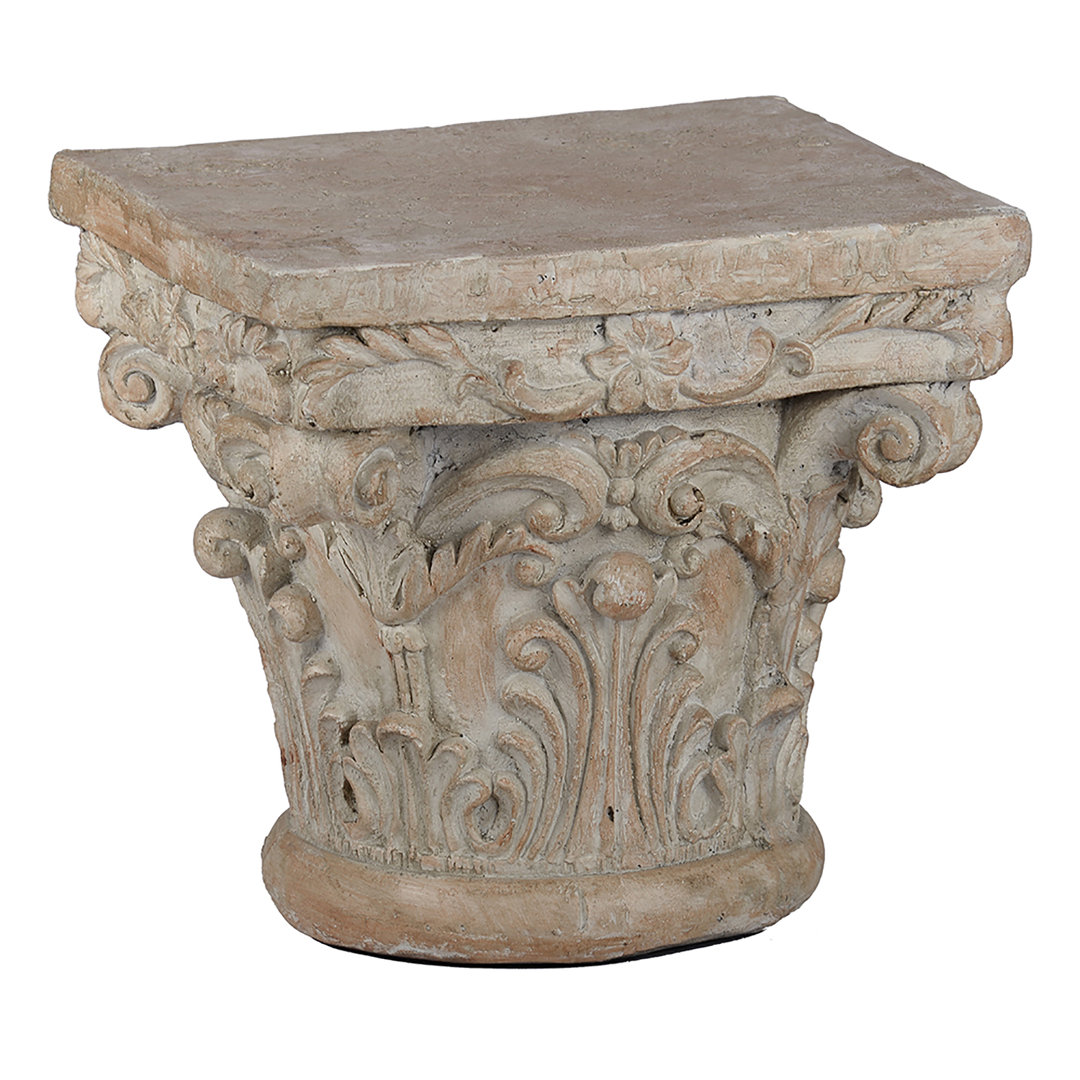 Decorative Roman Outdoor Pedestal - 10x10x9" Ophelia & Co.