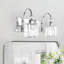 Éclairage pour meuble-lavabo à 2 lumières à intensité variable Baelbeer-250260999