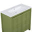 Meuble-lavabo de salle de bain de style moderne avec lavabo et armoire de rangement avec cadre en bois-738243070