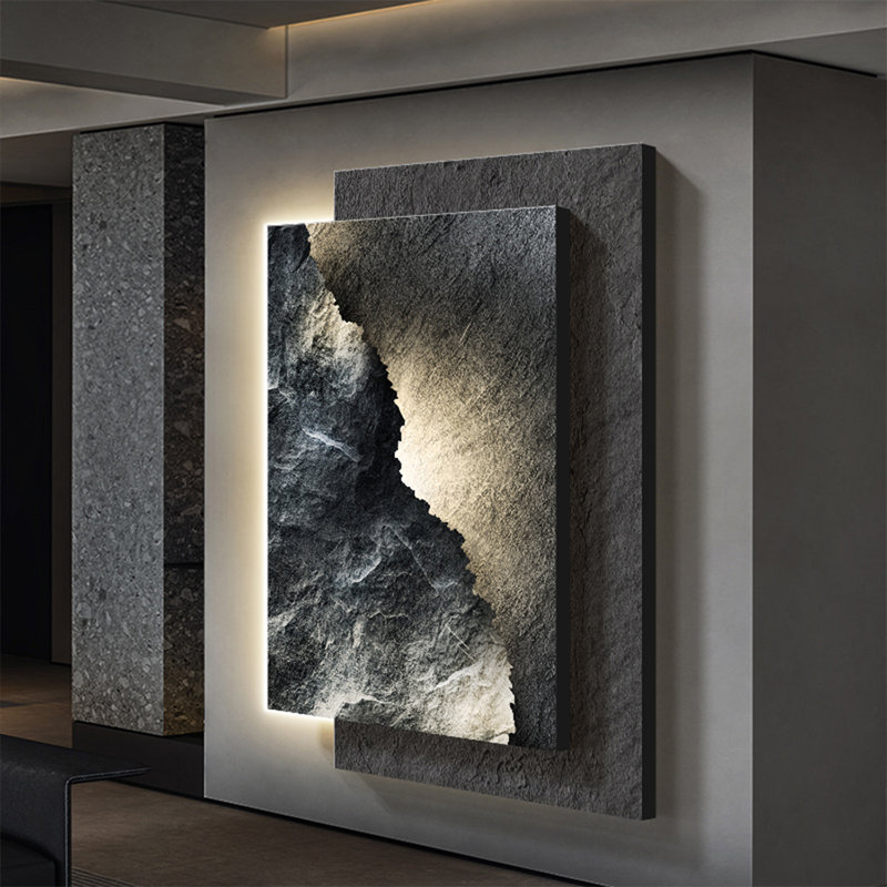 Art mural Mid-Century moderne en toile pour salon,  H 39,37 po x l 27,56 po