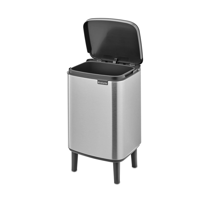 Poubelle «Bo» de 1,8 gallon (7 litres), Acier mat, 1.8