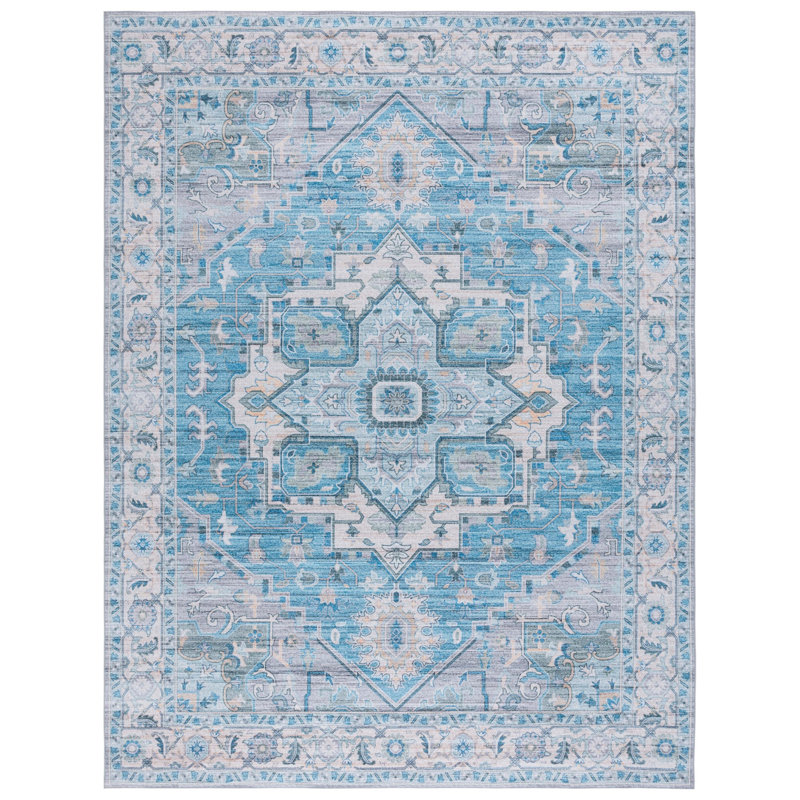 Pahulveer Performance Machine Washable Oriental Rug, Rectangle 8' x 10'