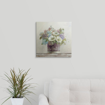 " Anemones In Aubergine Hatbox "