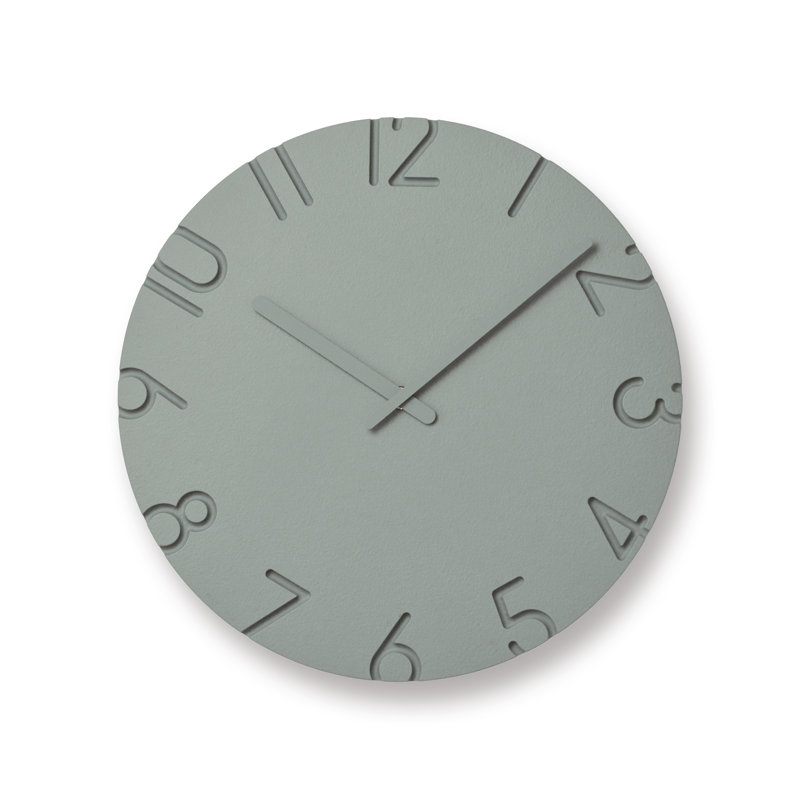 Horloge de couleur sculptée Lemnos, Gris