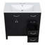 Meuble-lavabo noir 38 po-431466720