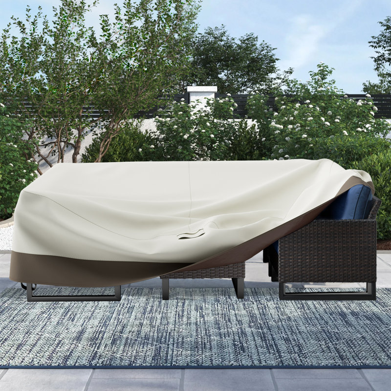 High-Quality 600D Oxford Fabric Outdoor Furniture Cover With Handles And Storage Bag, 28" H x 126" W x 63" D
