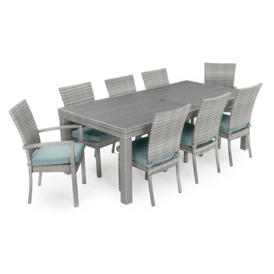 Cannes 9 Piece Dining Set with Cushions