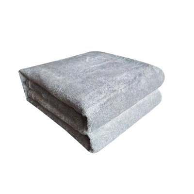 Jeté en peluche Laney gris