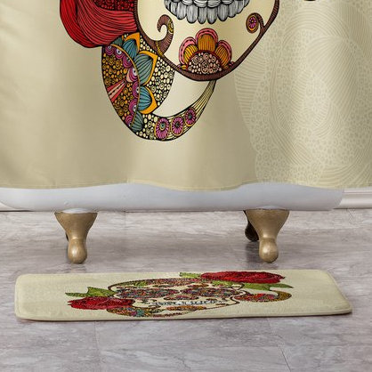 Tapis de bain de crâne de sucre