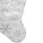 Chaussette de Noël 20 po blanche et argentée