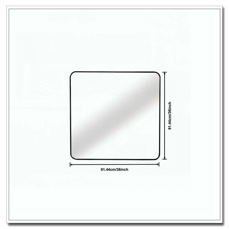Miroir mural mural en métal pour salle de bain, Black