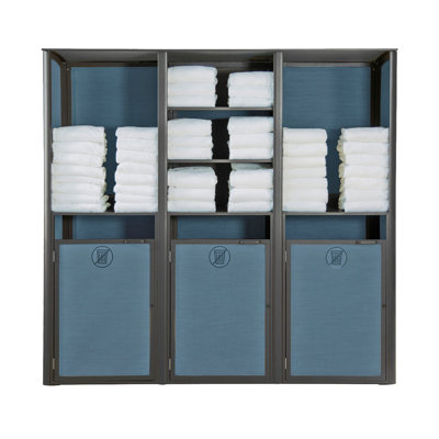 Grosfillex Sunset Aluminum with PVC-Coated Polyester Towel Valet Triple