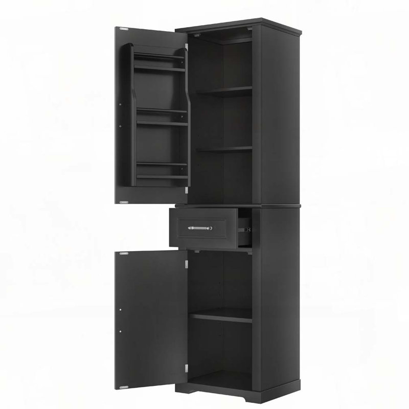 Armoire de rangement pour salle de bain, Noir