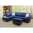 Similicuir bleu foncé