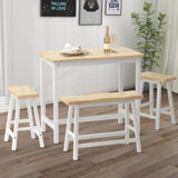 Antionett 3 - Person Solid Wood Solid Wood Top Trestle Dining Set