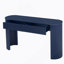 Table d'entrée avec design cannelé, console moderne avec rangement, plateau ovale et 2 tiroirs pour l'entrée et le salon (bleu marine)-719108510