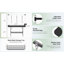 Grande table de toilettage pour chien 47 po en acier inoxydable pliable pour chiens à la maison-133033149