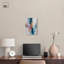Décoration murale moderne pétale rose et bleu océan II par -51329855-51329829