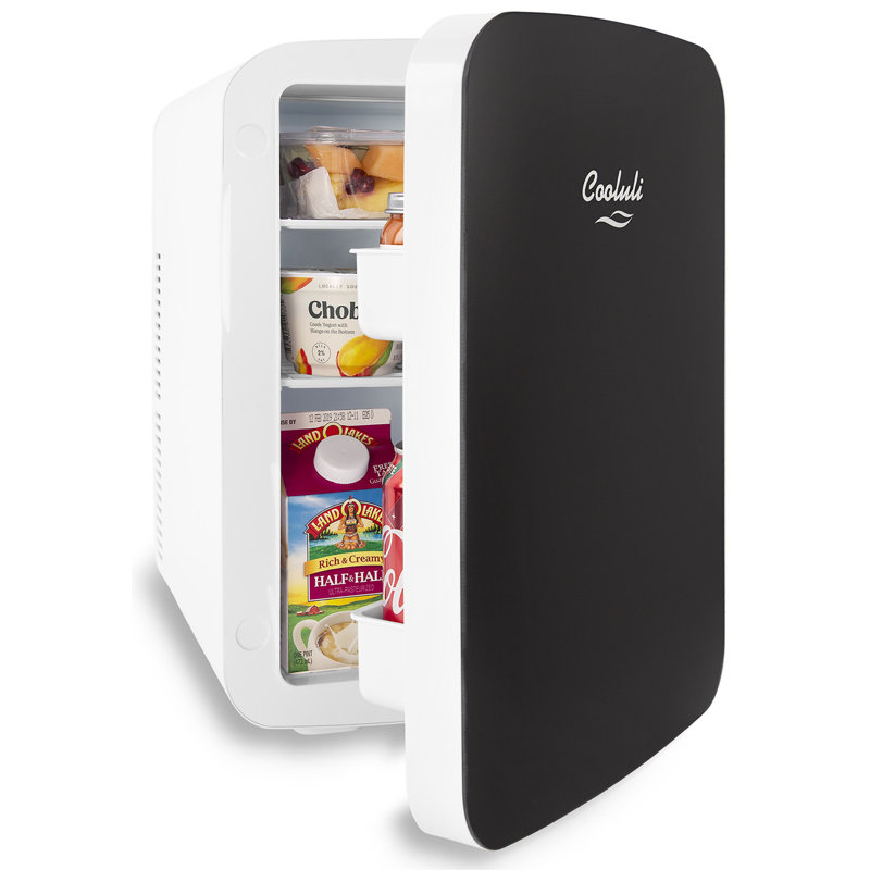 Compact Black Portable Mini Fridge with Smooth Door