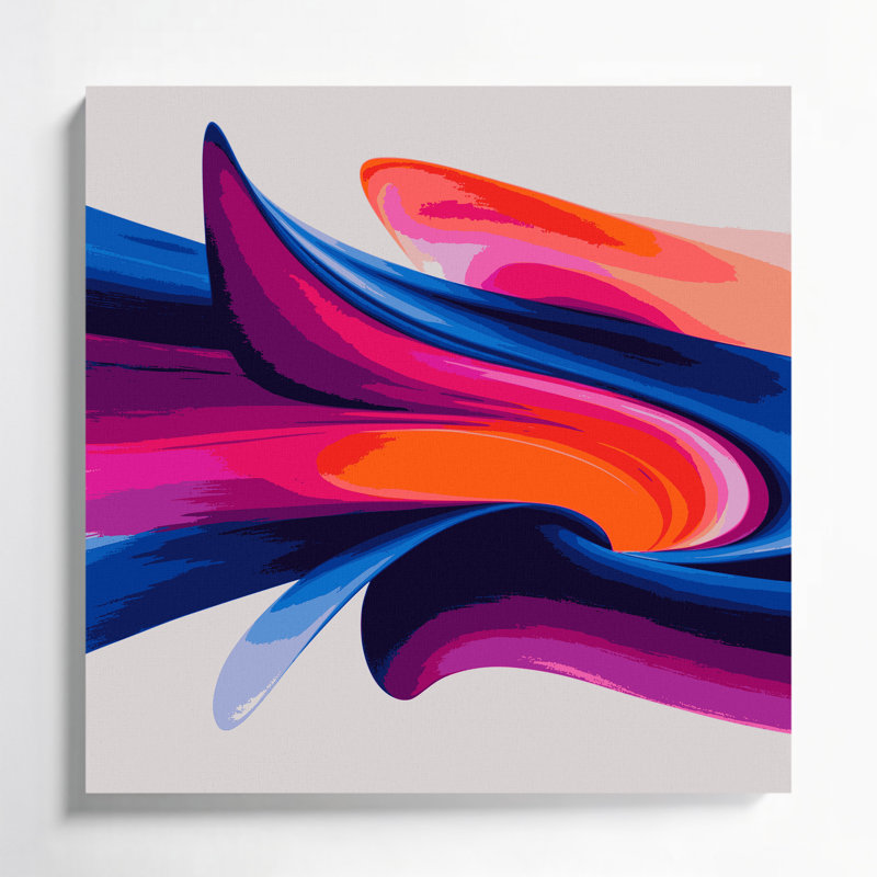 "Gradient Abstract", art mural sur toile beige 28, H 12 po x l 12 po