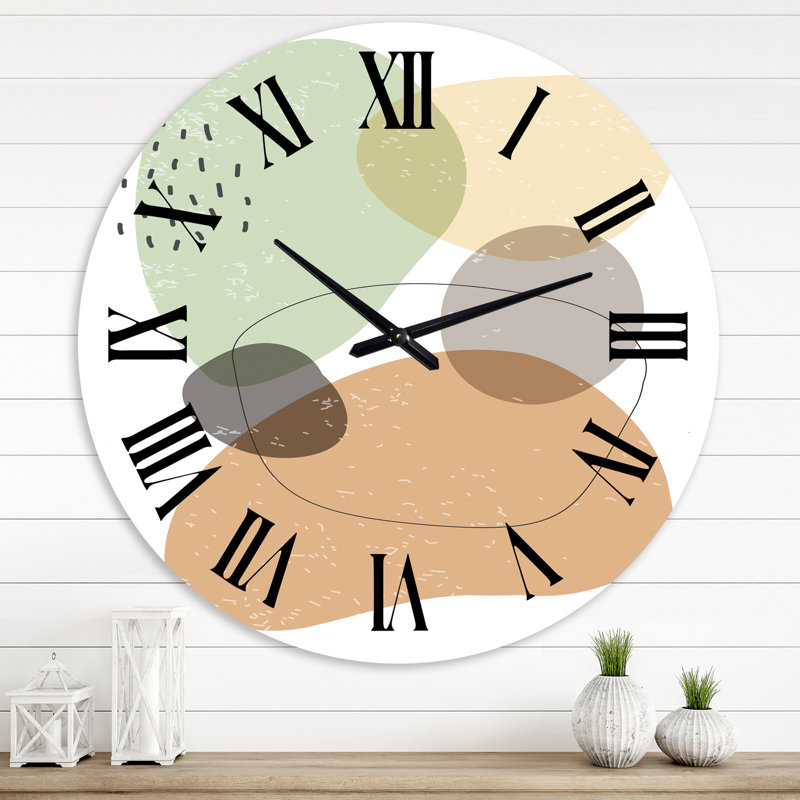 Minimal élémentaire organique et géométrique compostions XXxxxxx - horloge murale moderne, Surdimensionné