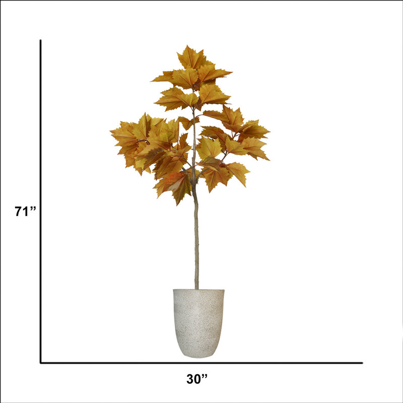 71'' Faux Maple Tree in Pot