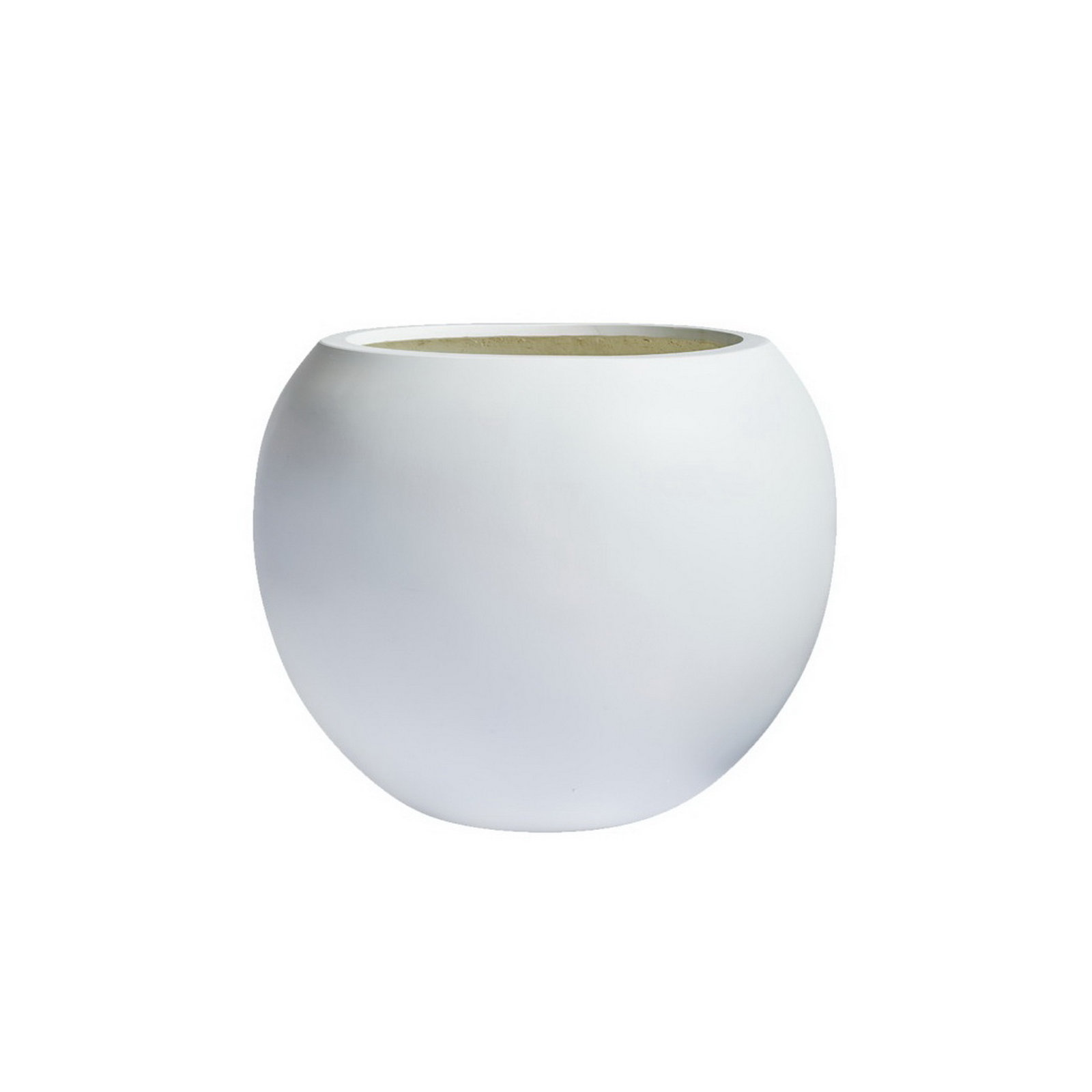 Dorlis Fiberstone Pot Planter, 17" H x 21" W x 21" D, White