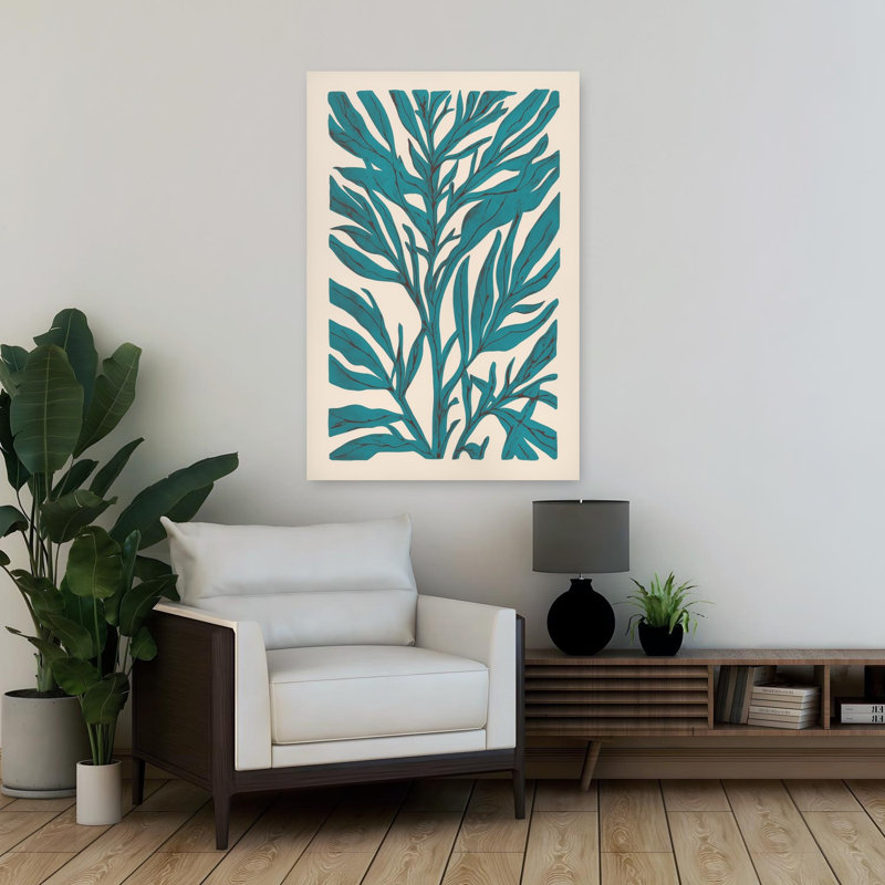 Contemporary Art Contemporary Elegant Minimalist Nature Plant Art 1 Piece Wrapped Canvas Wall Art, 91.44 cm H x 60.96 cm W
