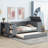 Twin Size Daybed With Storage Arms, Trundle And Charging Station-2079502441