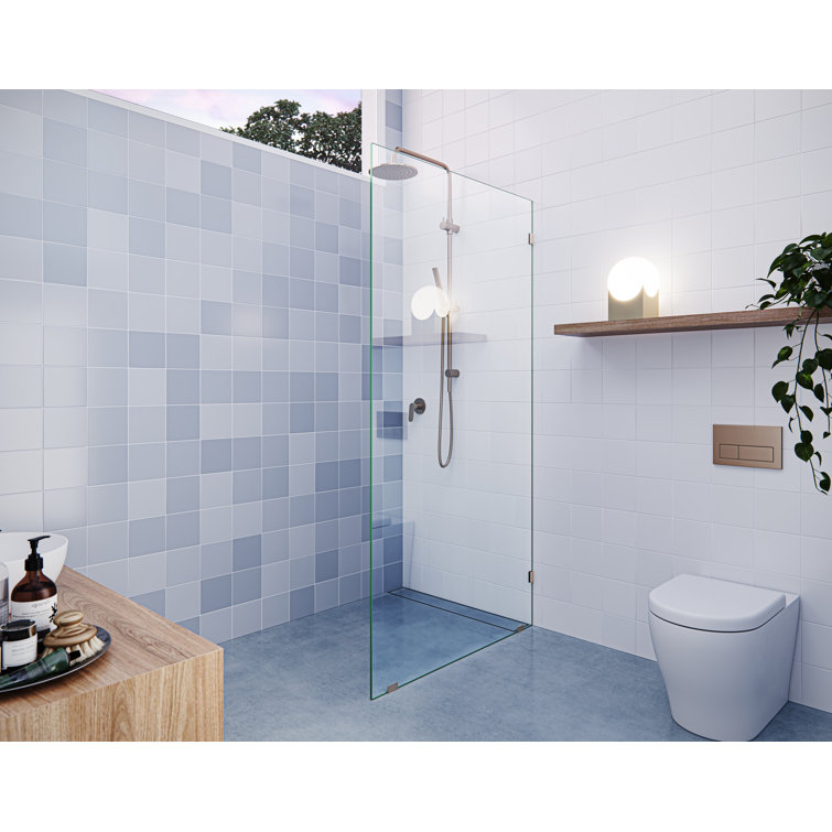 Vela 39 in. x 78 in. Fully Frameless Single Fixed Shower Panel