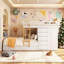 Lit superposé Scrigno double avec rangement : 2 grands tiroirs, 5 petits tiroirs et une armoire-37688000