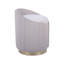Repose-pieds deux tons avec rangement ou tabouret de coiffeuse, taupe