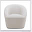 Chaise d'appoint en tissu blanc cassé