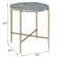 Table de bout ronde grise et champagne